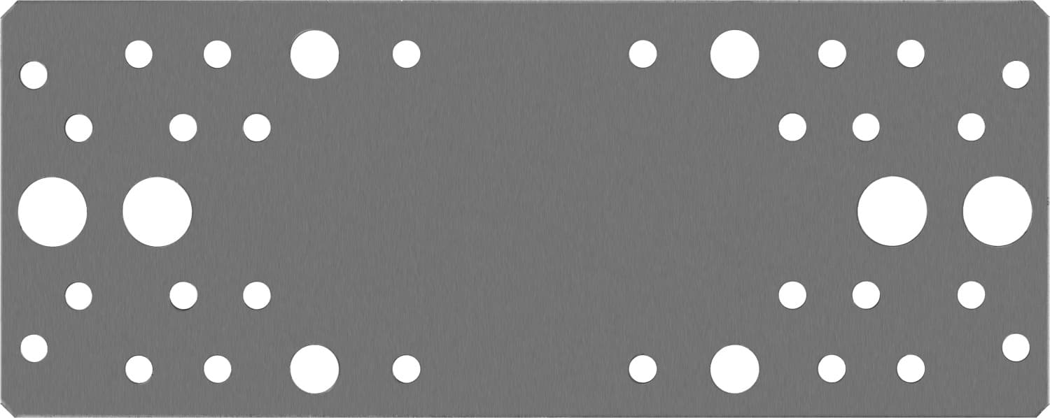 ЗУБР КП-2.0, 200 x 80 x 2 мм, цинк, крепежная пластина (310236-200-80)