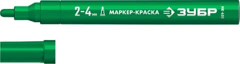 ЗУБР МК-400 зеленый, 2-4 мм маркер-краска (06325-4)