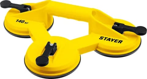 STAYER MAXLift, 140 кг, пластмассовый, тройной, стеклодомкрат на присоске (33718-3)