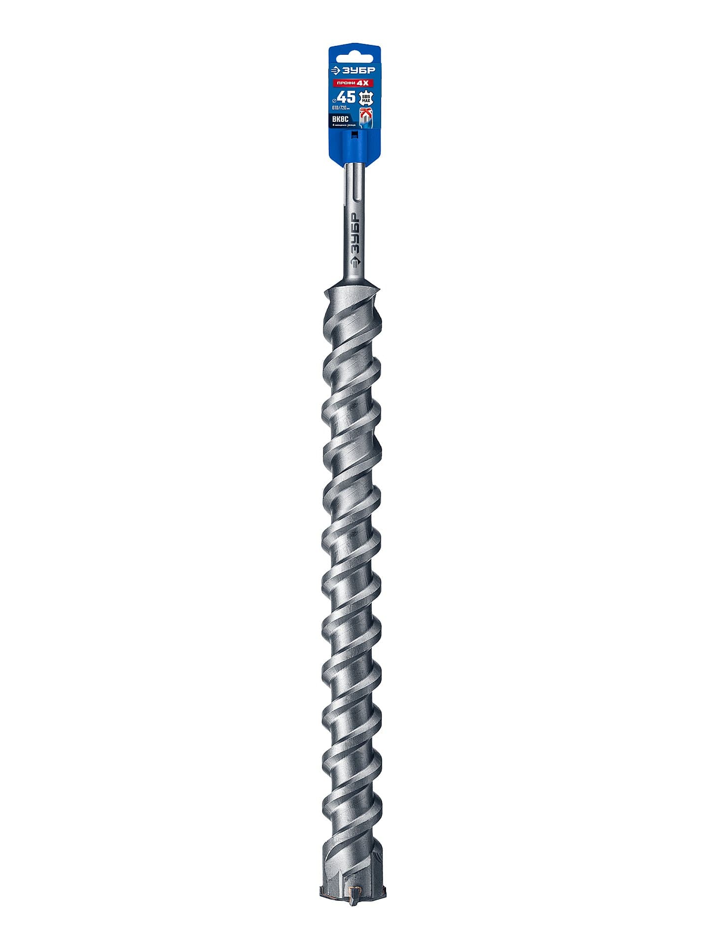 ЗУБР ПРОФИ-4Х 45x610/720 мм, SDS-max бур, ПРОФЕССИОНАЛ (29350-610-45)