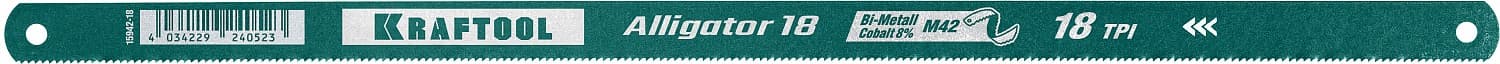 KRAFTOOL Alligator-18, 18 TPI, 300 мм, биметаллическое гибкое полотно по металлу (15942-18)