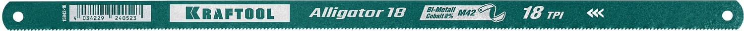KRAFTOOL Alligator-18, 18 TPI, 300 мм, биметаллическое гибкое полотно по металлу (15942-18-1)