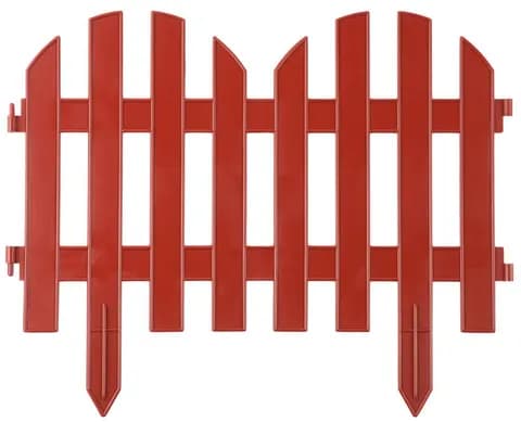 GRINDA Палисадник, 28 х 300 см, терракот, 7 секций, декоративный забор (422205-T)