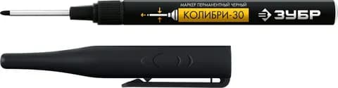 ЗУБР Колибри-30 черный, наконечник L 30 мм, d 3.0 мм, перманентный маркер для отверстий (06338-2)