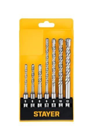 STAYER HERCULES-4Х 7шт набор буров SDS-plus (29290-H7)