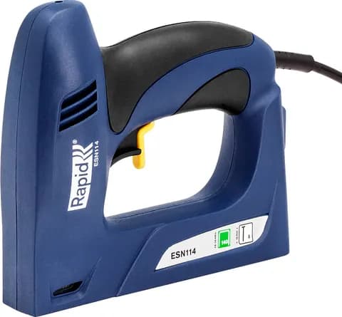 RAPID R:El.Staple Gun ESN114, тип 140 и гвоздей 300, 2-в-1, нейлер-степлер (гвозде/скобозабиватель) электрический для скоб (5000131)