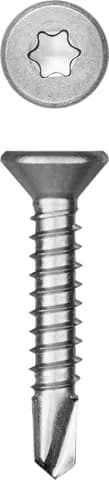 KRAFTOOL DS-C, 25 х 4.2 мм, А2, сверло, потайная головка, ТХ20, 400 шт, саморез нержавеющий (300932-42-025)