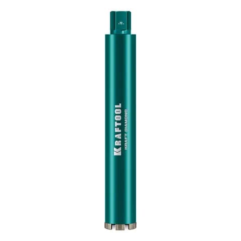 KRAFTOOL DIAMOND 72 мм (450 мм, 1 1/4″, лазерная сварка, сухое сверление с микроударом), алмазная коронка по железобетону (29825-072)