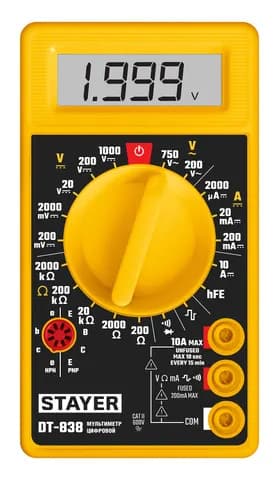 STAYER DT-838 Цифровой мультиметр (45306)