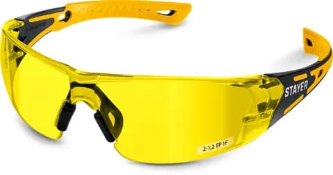 STAYER MX-9 жёлтые защитные очки, открытые, оптический класс 1 (110491)