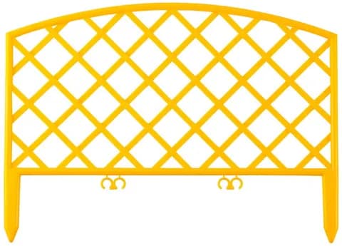 GRINDA Плетень, 24 х 320 см, желтый, 7 секций, декоративный забор (422207-Y)