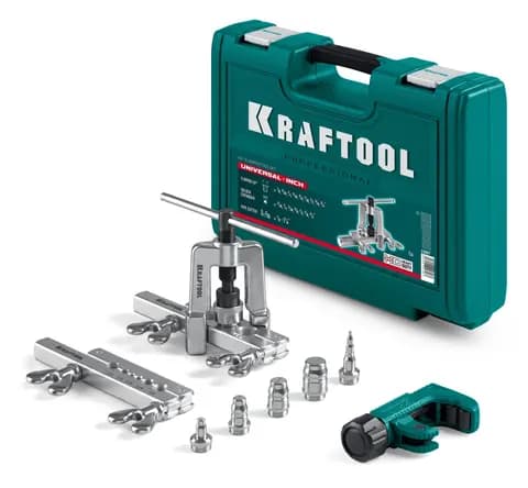 KRAFTOOL Universal-INCH 1/8 - 3/4″, набор для развальцовки и резки (23607)