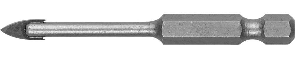 ЗУБР 4 мм, 2х кромка, HEX 1/4, Сверло по стеклу и кафелю (29840-04)