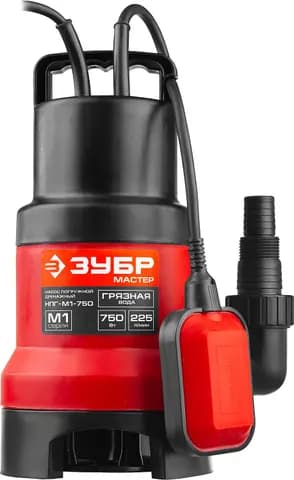 ЗУБР 750 Вт, дренажный насос для грязной воды (НПГ-М1-750)