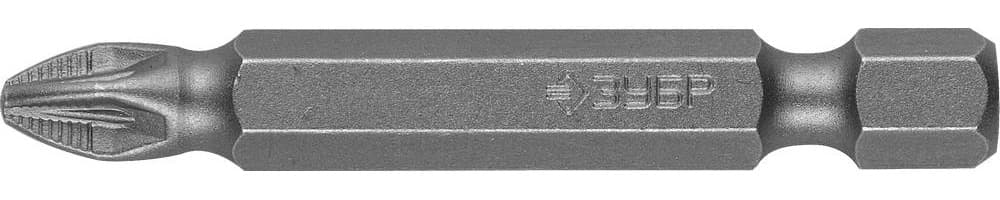 ЗУБР 2 шт, PZ2, 50 мм, кованые биты (26003-2-50-2)