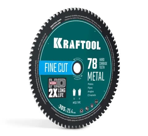 KRAFTOOL Metal Cut 305 х 25.4 мм, 78Т, диск пильный по металлу и стали (36954-305-25.4-78)