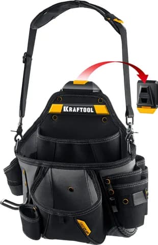 KRAFTOOL KPB-20 поясная сумка с быстросъёмным креплением FastClip, 320 х 310 мм (38767)