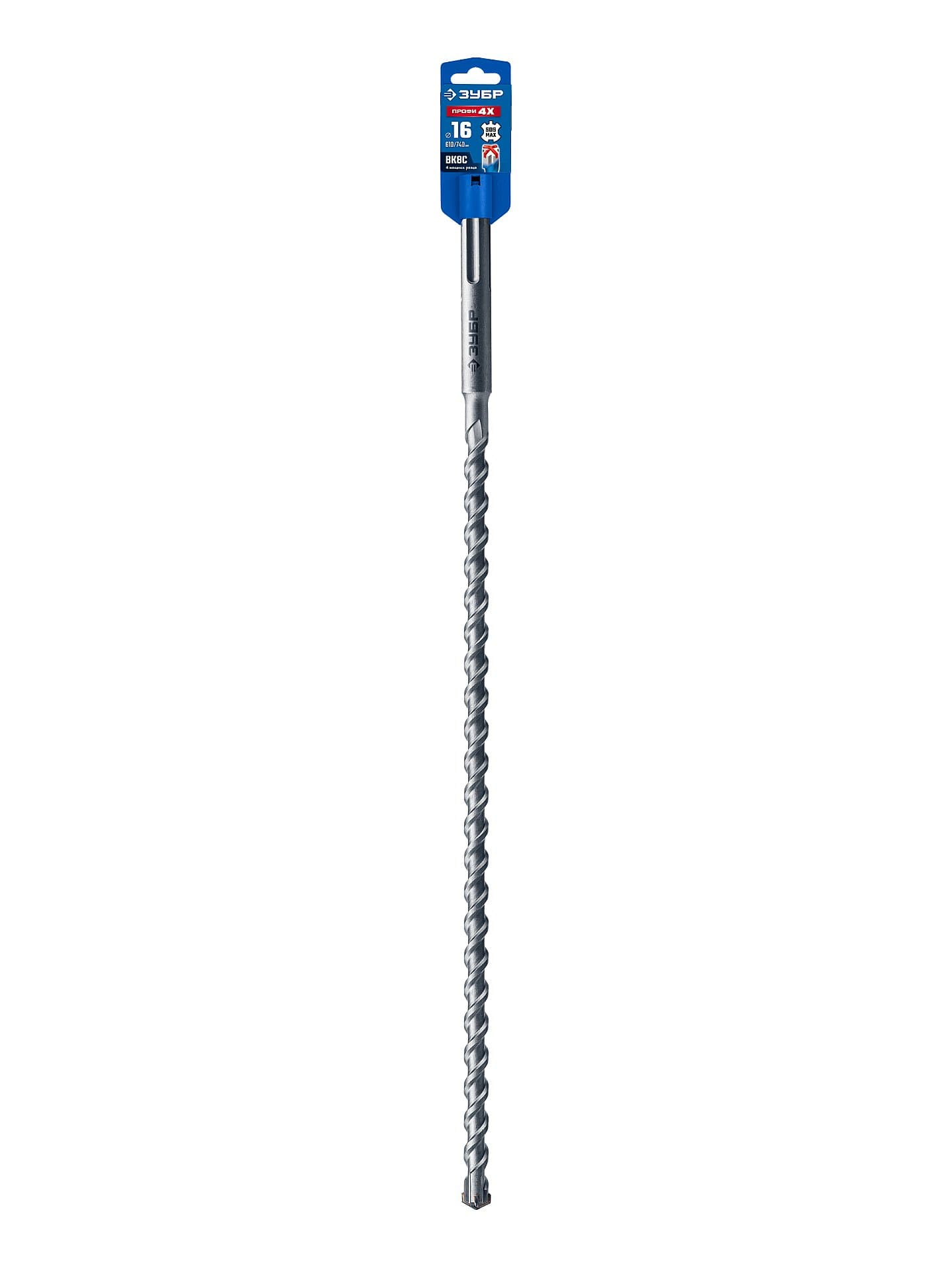 ЗУБР ПРОФИ-4Х 16x610/740 мм, SDS-max бур, ПРОФЕССИОНАЛ (29350-610-16)