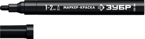 ЗУБР МК-200 черный, 1 мм маркер-краска (06326-2)