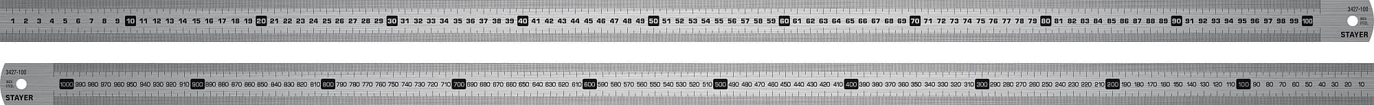 STAYER длина 1.0 м, нержавеющая линейка, Professional (3427-100)
