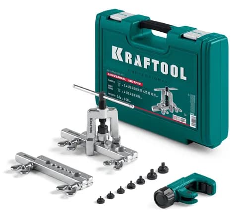 KRAFTOOL Universal-METRIC 3 - 19 мм, набор для развальцовки и резки (23605)