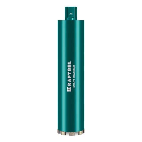 KRAFTOOL DIAMOND 102 мм (450 мм, 1 1/4″, лазерная сварка, сухое сверление с микроударом), алмазная коронка по железобетону (29825-102)