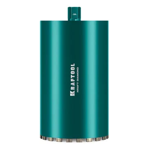 KRAFTOOL DIAMOND 250 мм (450 мм, 1 1/4″, лазерная сварка, сухое сверление с микроударом), алмазная коронка по железобетону (29825-250)