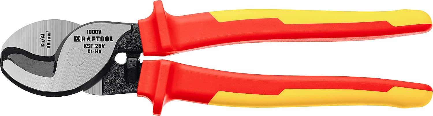 KRAFTOOL KSF-25V, d 13 мм, 250 мм, VDE, 1000 В, усиленный, диэлектрический кабелерез (23334-25V)