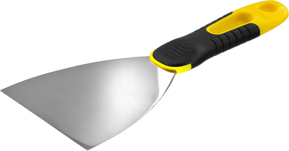STAYER PROFlat, 100 мм, х-образное профилированное полотно, облегченная двухкомпонентная ручка, нержавеющий шпатель (10045-10)