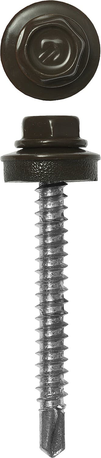 ЗУБР СКД 8028, 60 х 4.8 мм, зем.-коричн., 200 шт (1,66 кг.), кровельный саморез (4-300315-48-060-8028)