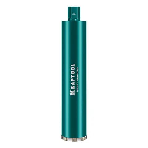 KRAFTOOL DIAMOND 92 мм (450 мм, 1 1/4″, лазерная сварка, сухое сверление с микроударом), алмазная коронка по железобетону (29825-092)