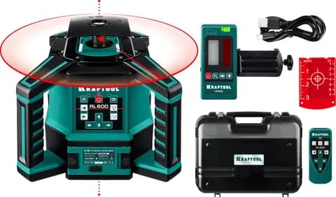 KRAFTOOL RL600, 600 м, ротационный лазерный нивелир (34600)