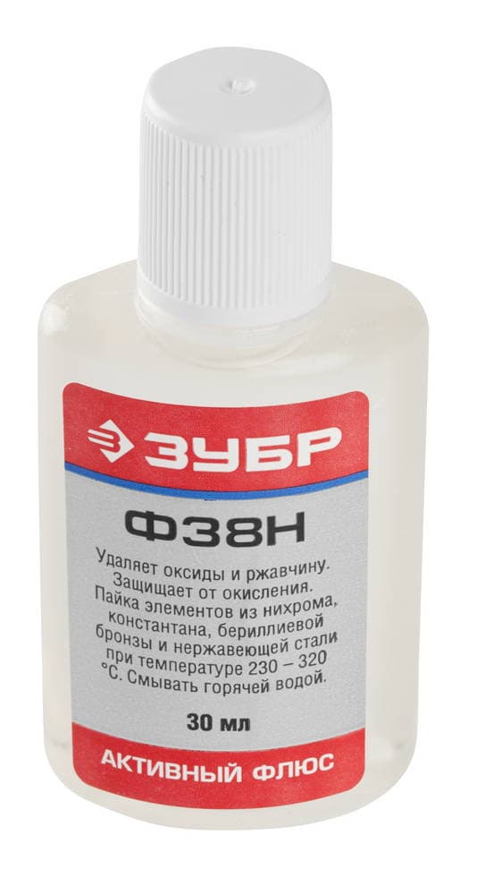 ЗУБР Ф38Н, 30 мл, активный флюс (55495-030)