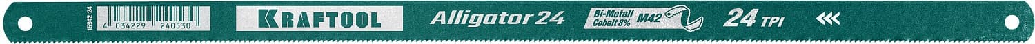 KRAFTOOL Alligator-24, 24 TPI, 300 мм, биметаллическое гибкое полотно по металлу (15942-24)