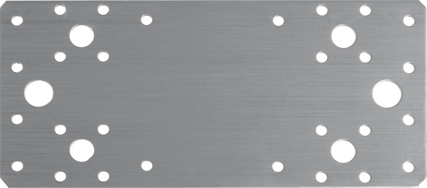 ЗУБР НКП-2.0, 200 x 90 x 2 мм, нержавеющая крепежная пластина, Профессионал (310636-200)