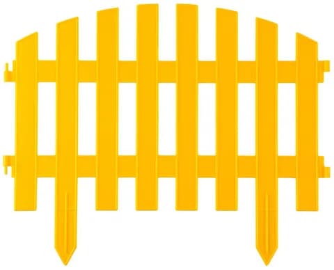 GRINDA Ар Деко, 28 х 300 см, желтый, 7 секций, декоративный забор (422203-Y)