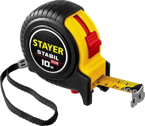 STAYER Stabil, 10 м х 25 мм, рулетка, Professional (34131-10)