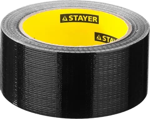 STAYER 48 мм, 25 м, черная, армированная лента, Professional (12086-50-25)