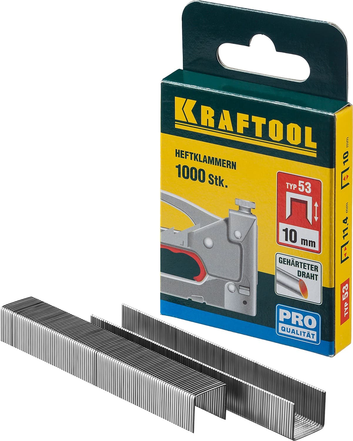 KRAFTOOL скобы тип 53 (A/10/JT21), 10 мм, калибр 23GA. 1000 шт (31670-10)