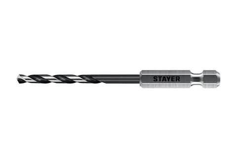 STAYER НЕХ-1/4″, d 4.2 х 98 мм, сверло по металлу для винтовёртов и шуруповертов IMPACT READY (29603-4.2)