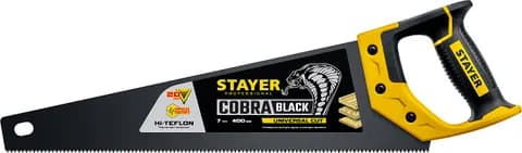 STAYER Cobra Black, 400 мм, универсальная ножовка, Professional (2-15081-40)