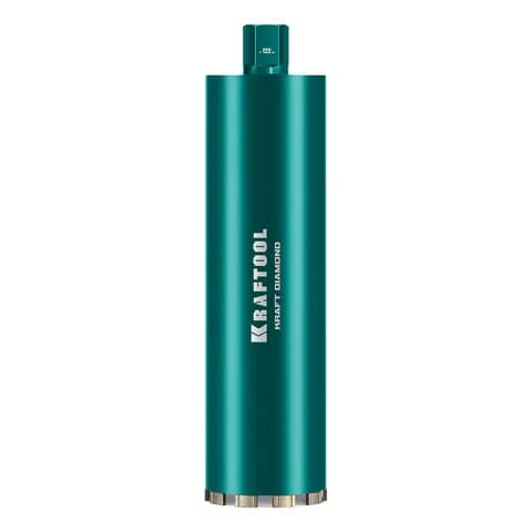 KRAFTOOL DIAMOND 122 мм (450 мм, 1 1/4″, лазерная сварка, сухое сверление с микроударом), алмазная коронка по железобетону (29825-122)