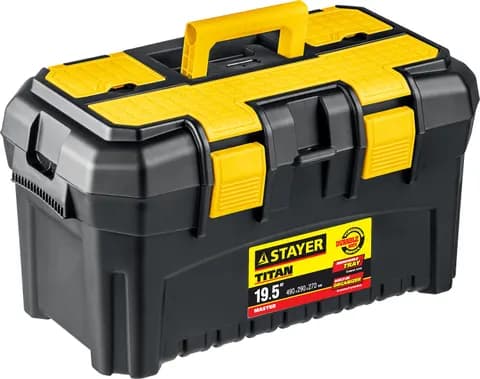 STAYER TITAN-19, 490 x 290 x 270 мм, (19″), пластиковый ящик для инструментов (38016-19)