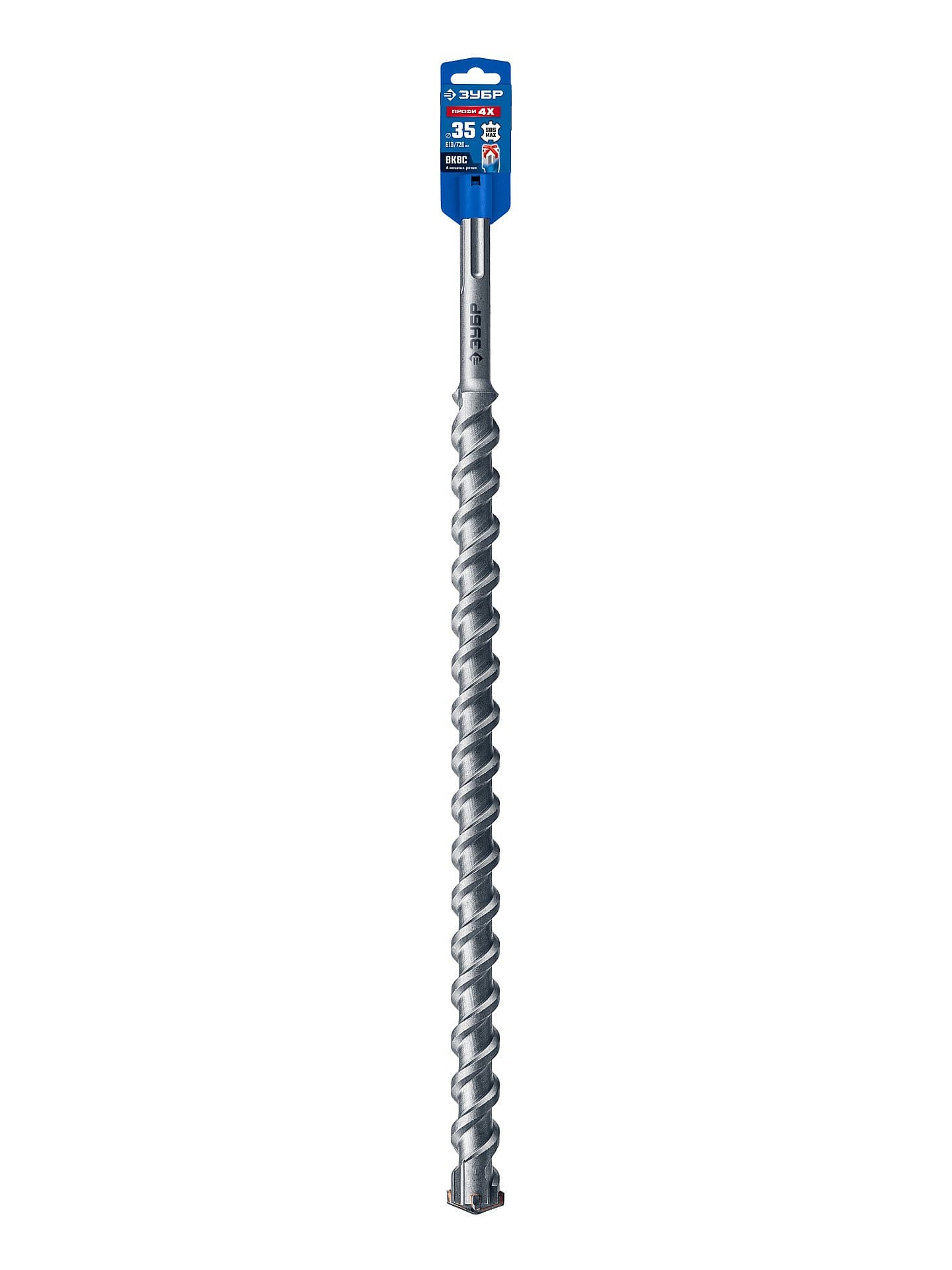 ЗУБР ПРОФИ-4Х 35x610/720 мм, SDS-max бур, ПРОФЕССИОНАЛ (29350-610-35)