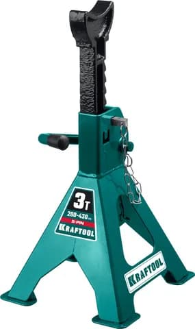 KRAFTOOL S-PIN, 3 т, 290 - 430 мм, усиленная страховочная подставка со штифтом (43465-3)