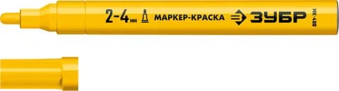 ЗУБР МК-400 желтый, 2-4 мм маркер-краска (06325-5)
