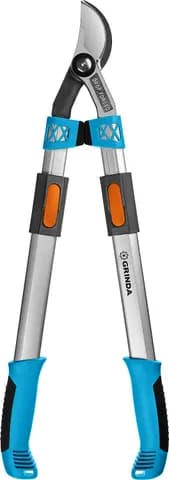 GRINDA F-900T, 650 - 900 мм, кованые лезвия, алюминиевые ручки, телескопический, плоскостной сучкорез, PROLine (424510)