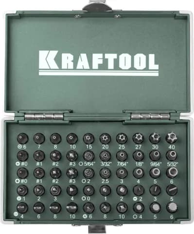 KRAFTOOL X-Drive, 50 шт, набор кованых торсионных бит (26065-H50)