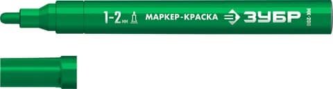 ЗУБР МК-200 зеленый, 1 мм маркер-краска (06326-4)