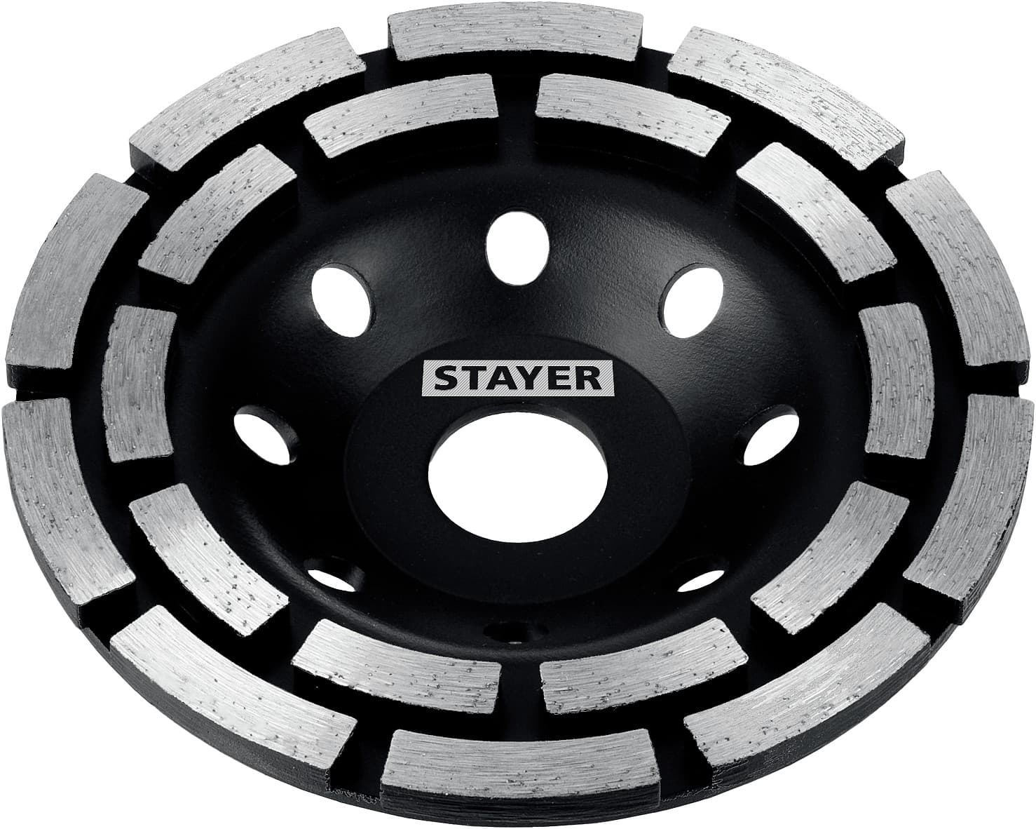STAYER Double, d 125 мм, двухрядная алмазная шлифовальная чашка (33381-125)
